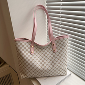 女包单肩包通勤大容量托特包 潮唯美韩版 复古印花春季 大包2025新款