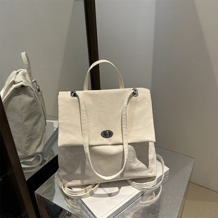 小众设计双肩包女2024新款时尚大容量背包休闲百搭旅行多用斜挎包