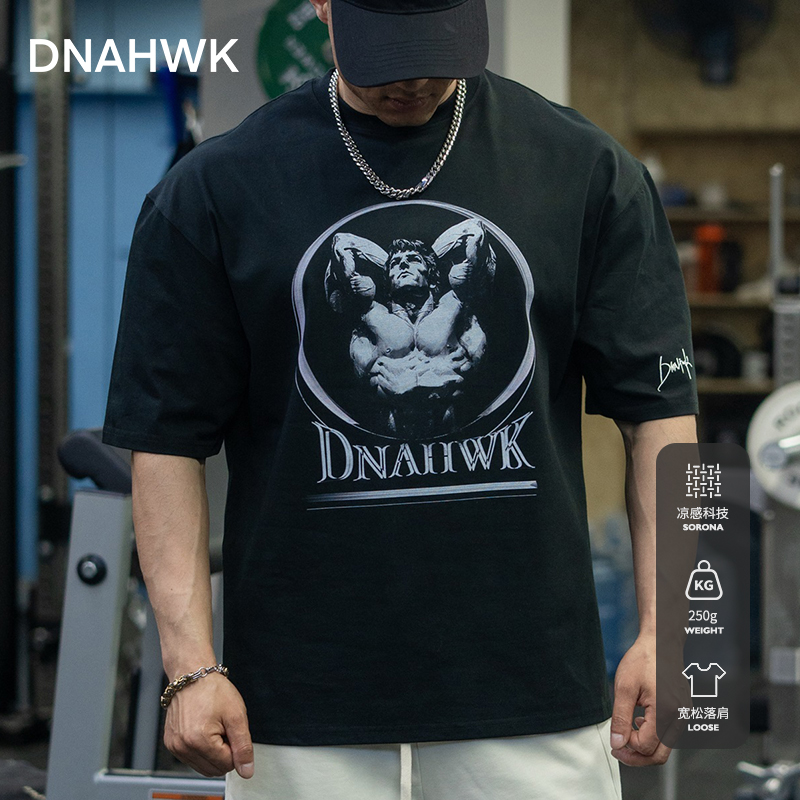 DNAHWK手绘赞恩印花T恤凉感短袖