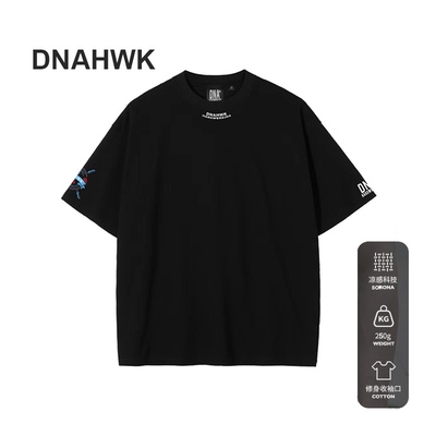 DNAHWK力量举深蹲卧推训练短袖修身显大凉感吸汗简约短袖上衣T恤