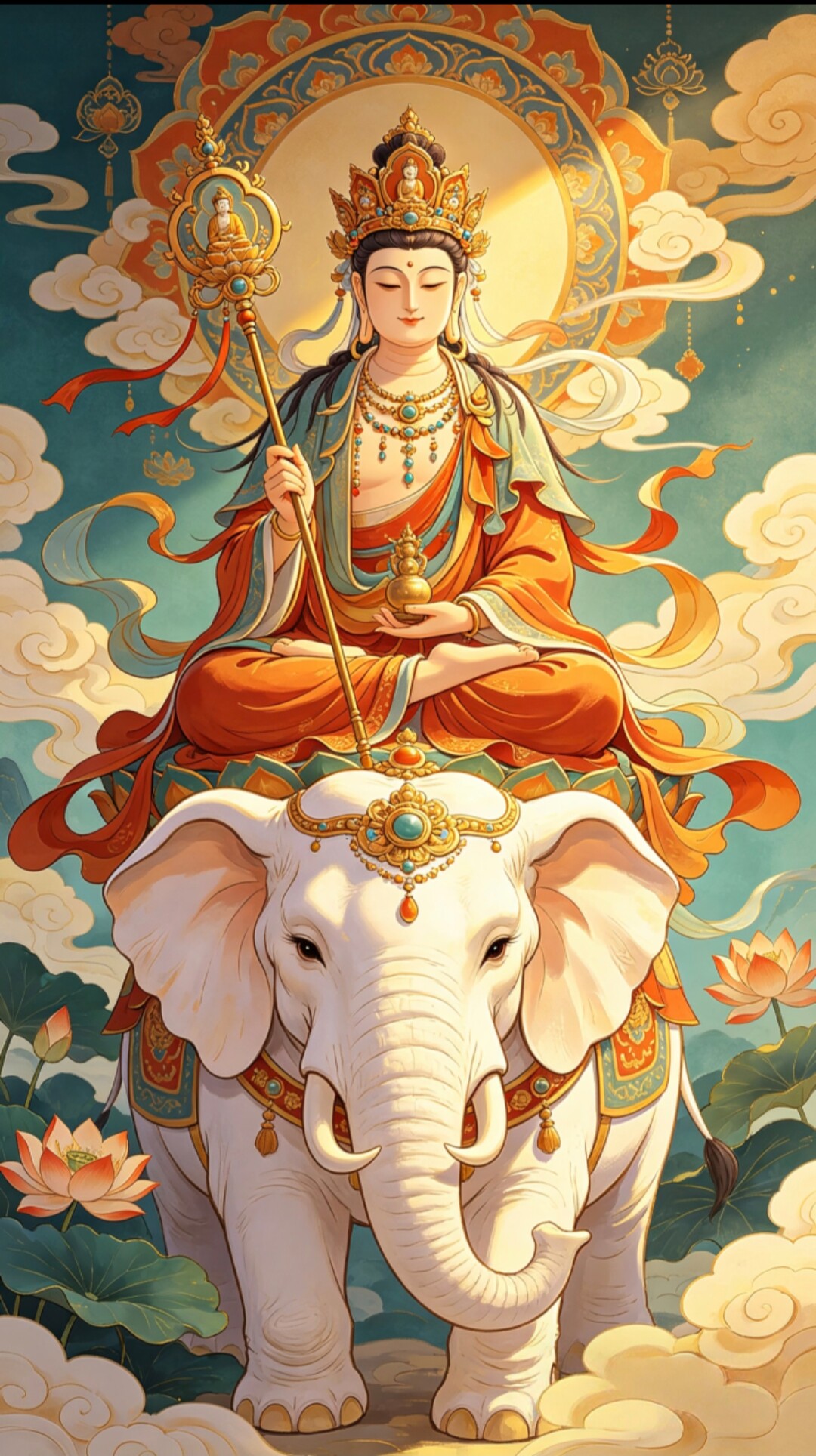 钻石画满钻方钻手工贴钻绣客厅玄关神龛家用供奉佛像普贤菩萨新款
