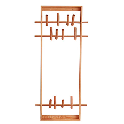 墙面全简实木挂衣玄关收架纳衣帽北欧装饰壁挂橡木置物架约挂架钩