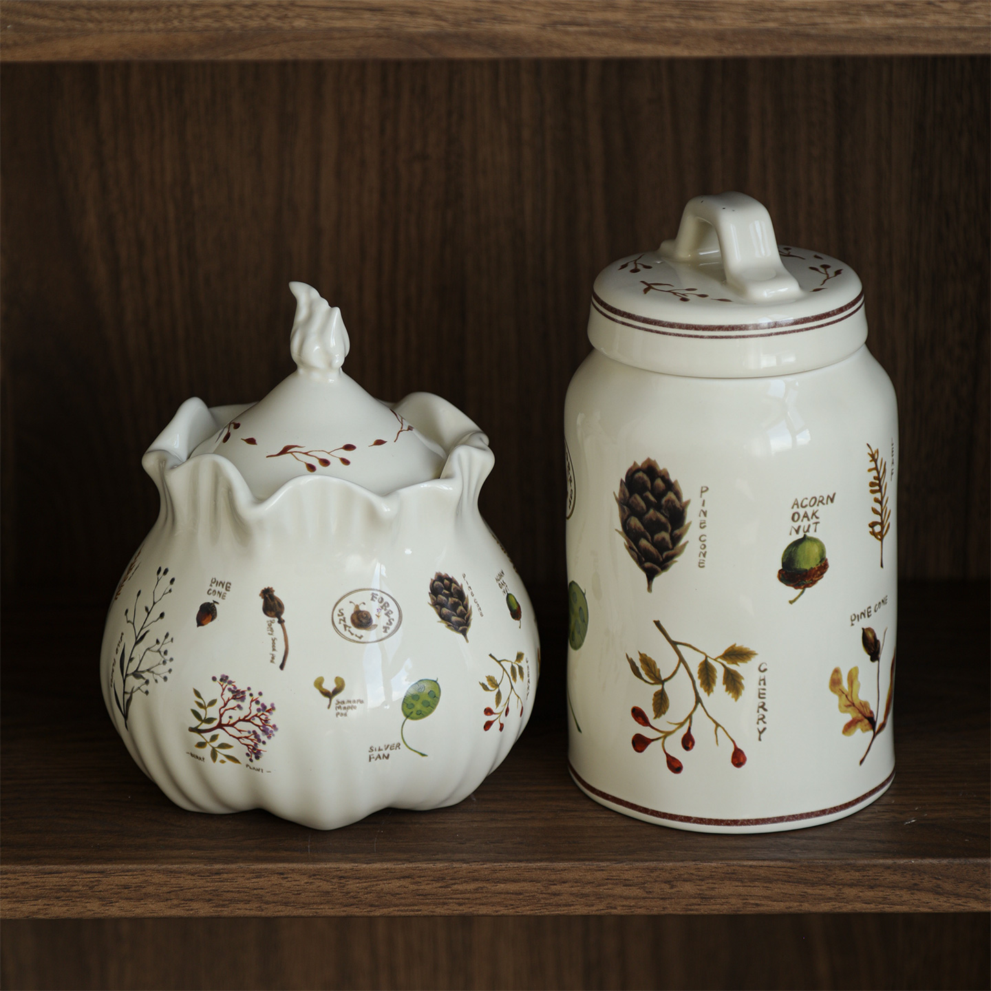 索厨森系坚果图案储物罐