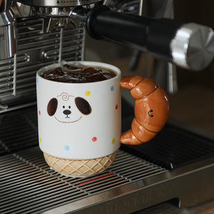索厨 马克杯复古水杯茶杯女生情侣杯子 个性 创意陶瓷咖啡杯日式