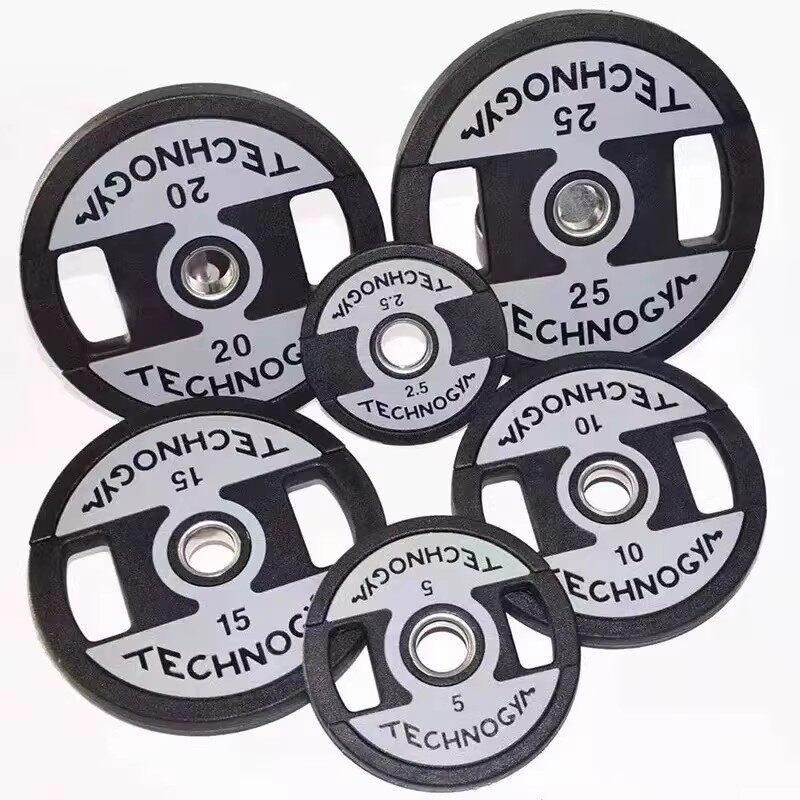 恒达泰诺健男女通用包胶手抓杠铃片商用大孔深蹲健身房举重杠铃片