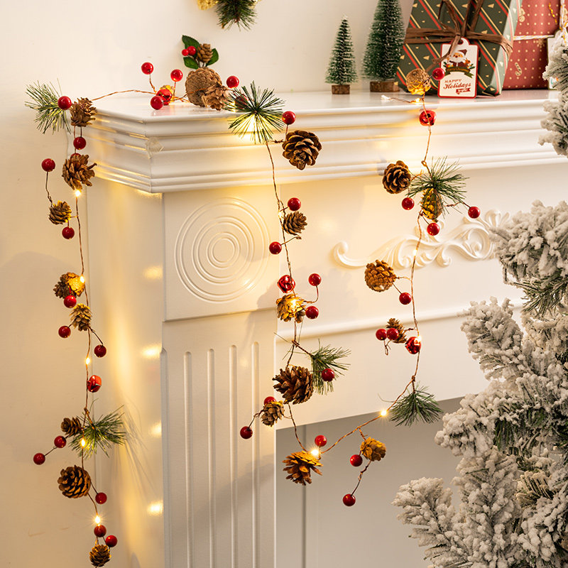 圣诞节装饰品挂件灯串藤条氛围装扮场景布置摆件圣诞树上挂饰道具