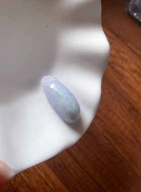 天然a货翡翠浅紫厚福瓜呱呱来财锁骨链吊坠茶壶包包车挂件绳配饰