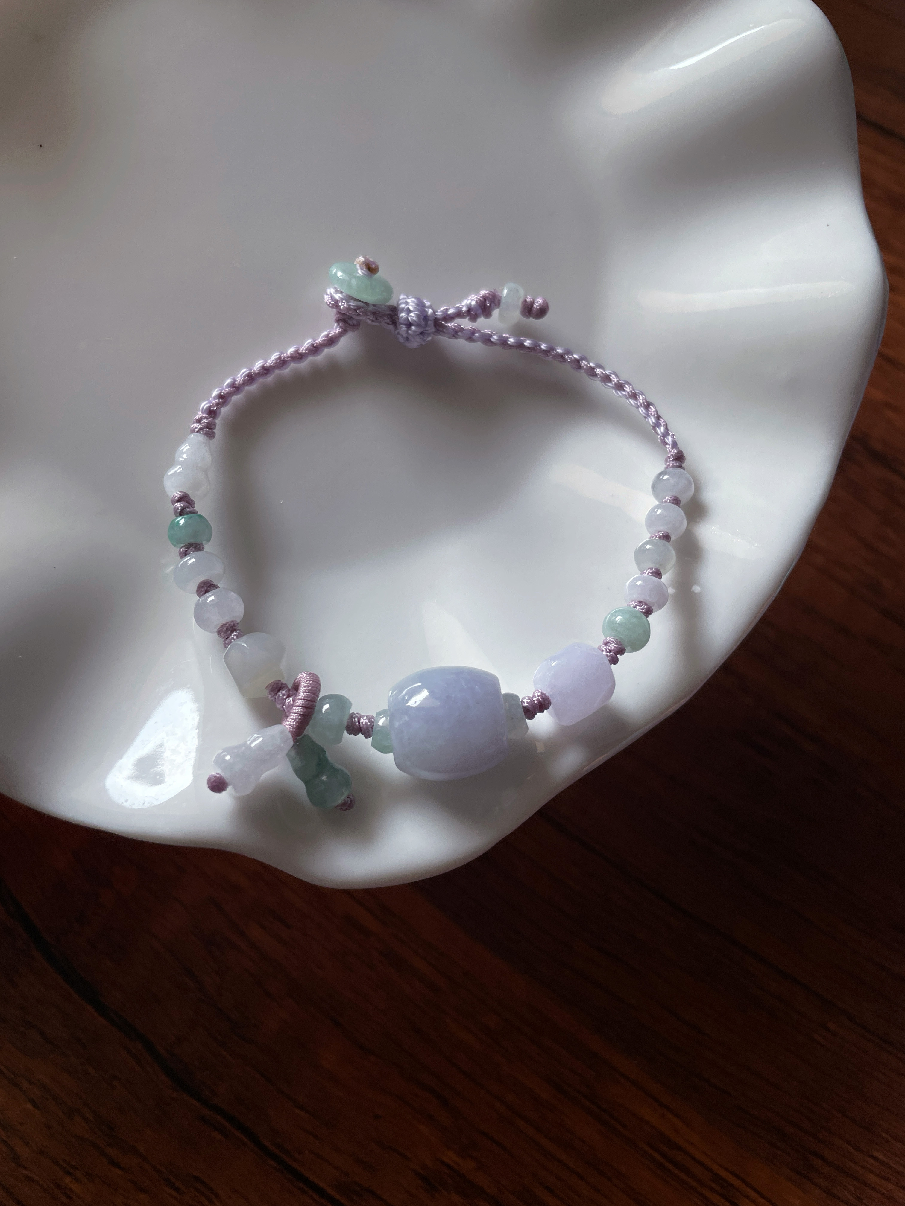 仙天然a货翡翠转好运春彩飘紫路路通一鸣惊人蝉福禄编织手绳手链