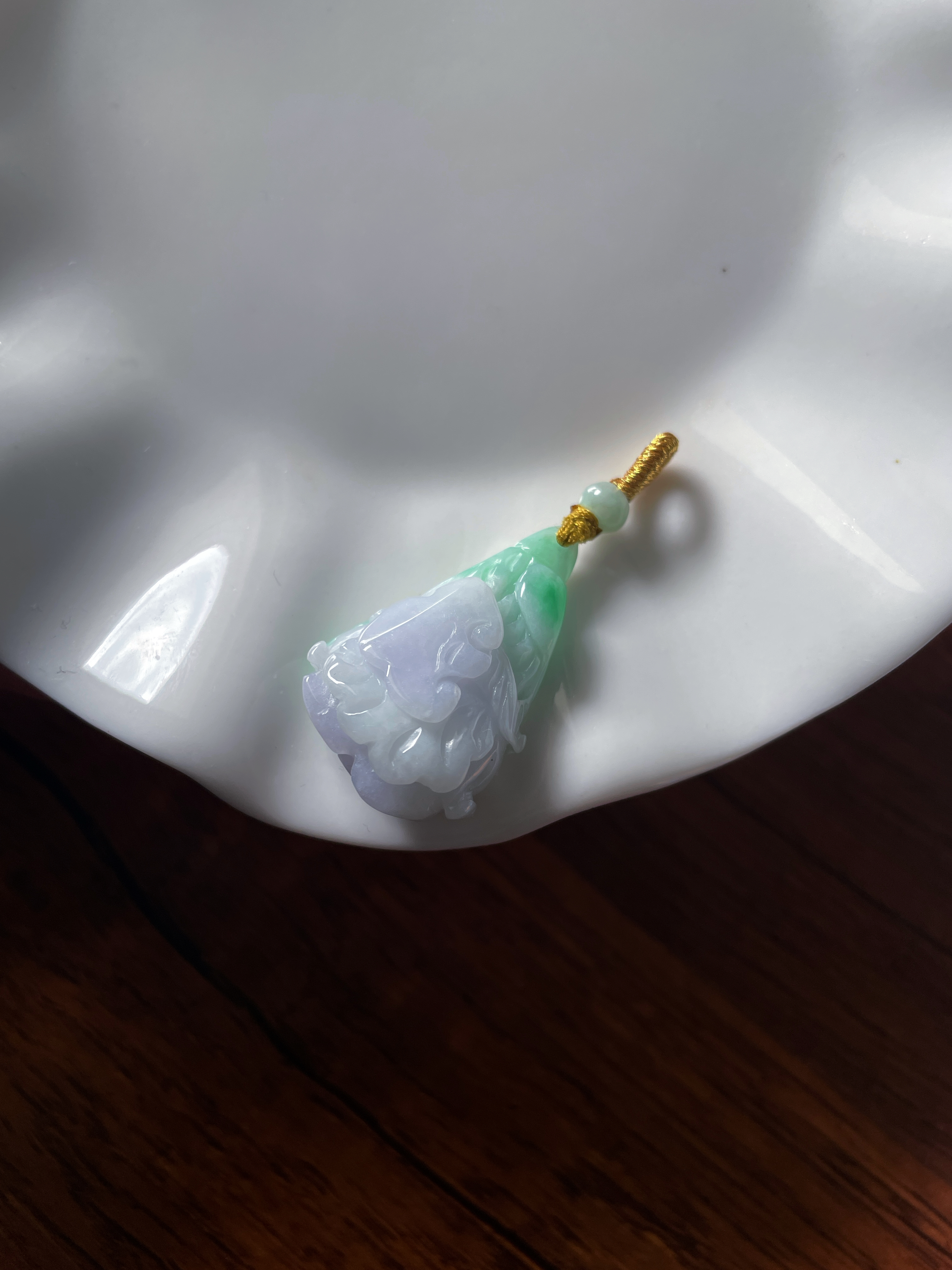 天然翡翠A货招财春彩飘绿小白菜遇百生财如意小吊坠包包车挂件坠