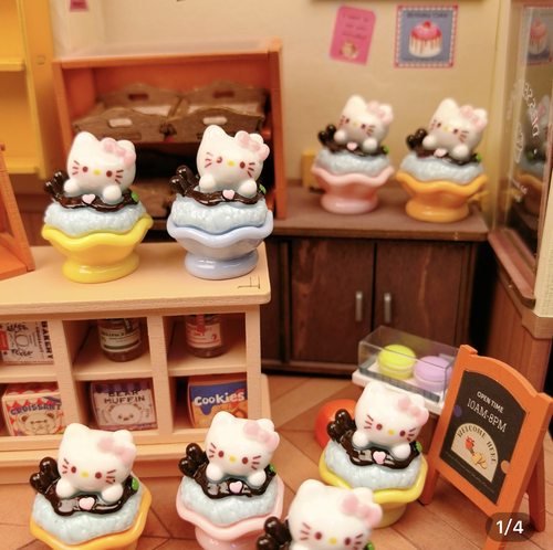 定制立体kt刨冰雪糕杯卡通食玩diy奶油胶树脂配件装饰品材料摆件