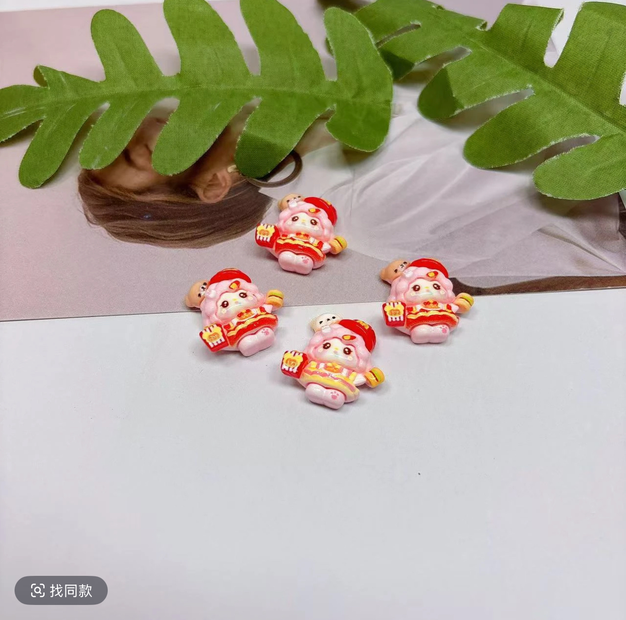 定制卡通麦当当小羊食玩diy手工奶油胶冰箱贴树脂配件装饰品材料