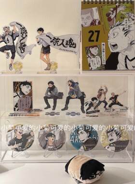 亚克力透明吧唧展示架珍藏品收纳柜立牌谷子徽章展示柜手办收纳