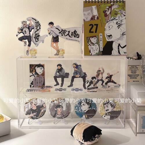亚克力透明吧唧展示架珍藏品收纳柜立牌谷子徽章展示柜手办收纳