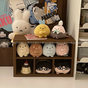 木制桌面收纳小型公仔玩偶角落生物展示柜滴胶模具笔记本收纳柜