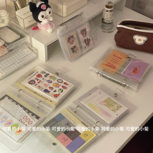 透明活页3寸4寸5寸6寸相册拍立得明信片小卡收纳册文件电影票收纳