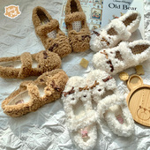 布布小熊绵羊泡芙原创Lolita鞋 现货 毛绒可爱保暖秋冬室内单鞋