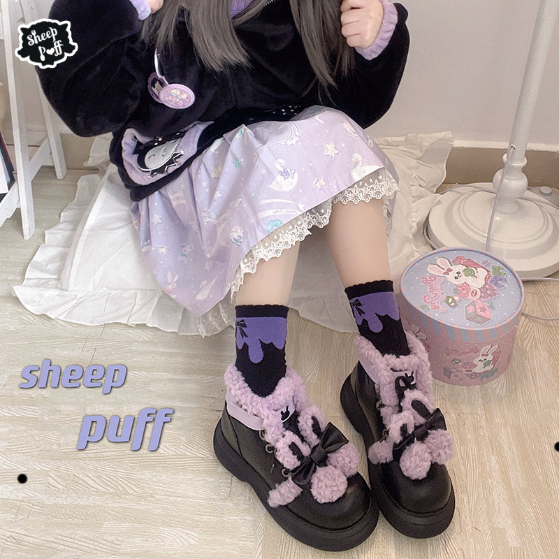 【现货】兔绒绒 绵羊泡芙秋冬甜酷加绒保暖厚底棉鞋雪,女鞋,浅口单鞋,淘宝优惠券,粉丝福利购,淘宝优惠卷