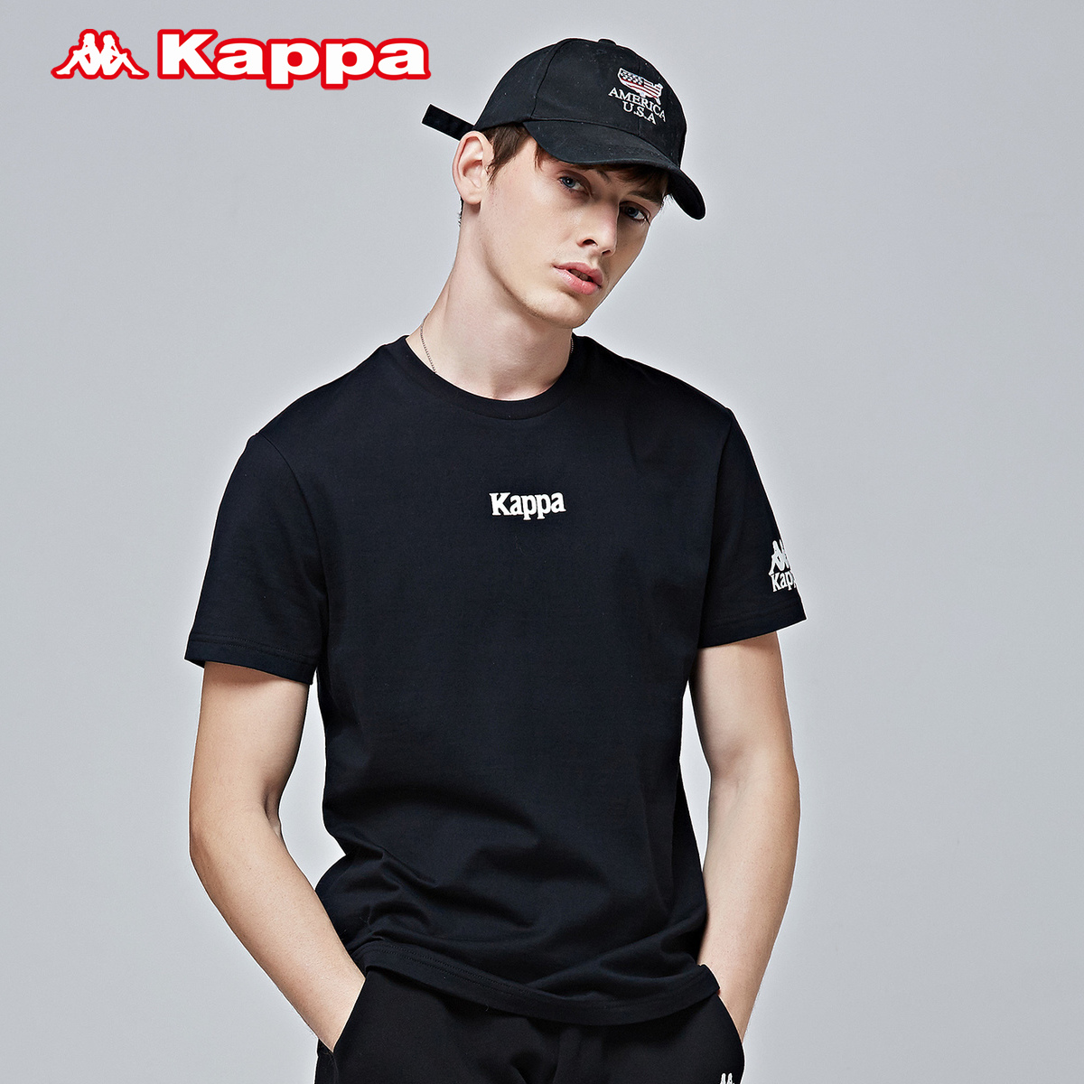 Kappa ¿¨ÅÁÄÐ×Ó¶ÌÐäTÐô¿íËÉÔ²ÁìÌ×Í·ÉÀ2018ÄêÏļ¾Ð¿î|K0815TD67D