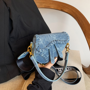 编织女童马鞍包洋气百搭公主配饰零钱包 时尚 韩版 儿童包包2024新款