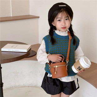 女童手提斜挎包洋气迷你水桶包零钱包 时尚 儿童包包女2024新款 韩版