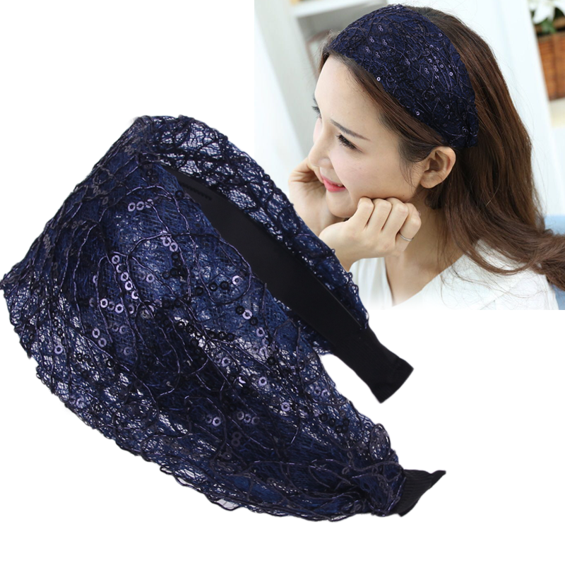 蕾丝宽边发箍洗脸防滑韩国头饰