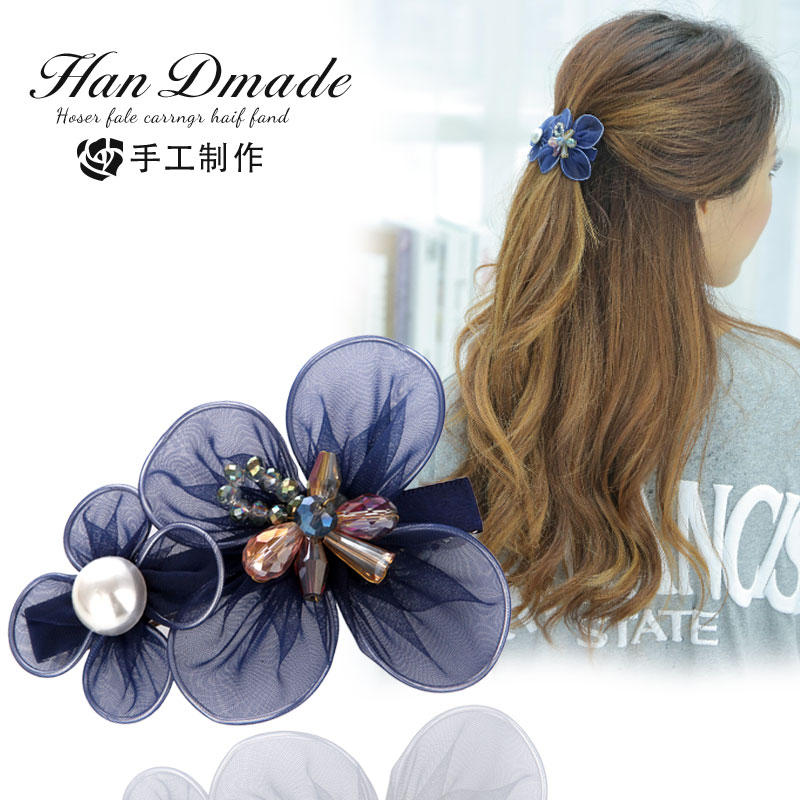 韩国蝴蝶结手工刘海夹