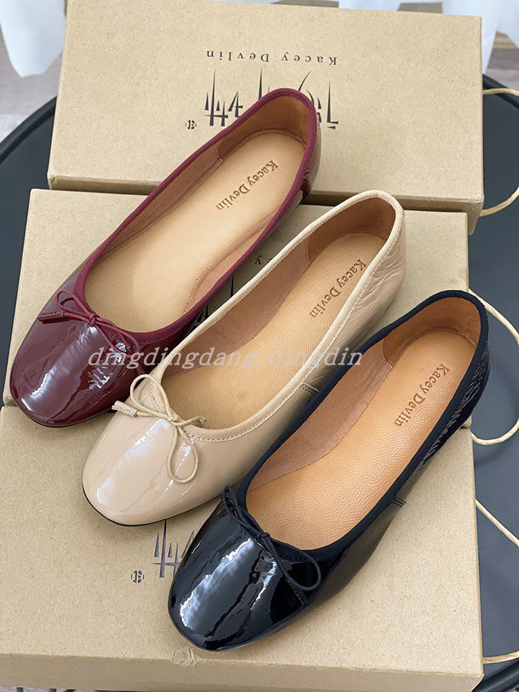 대외 무역 원래 주문 DEVLIN 여성 신발 순수 가죽 특종 신발 여성 활 부드러운 가죽 특허 가죽 편안한 슈퍼 부드러운 발레 신발