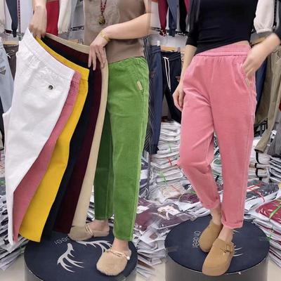 高腰百搭休闲裤韩版灯芯绒长裤
