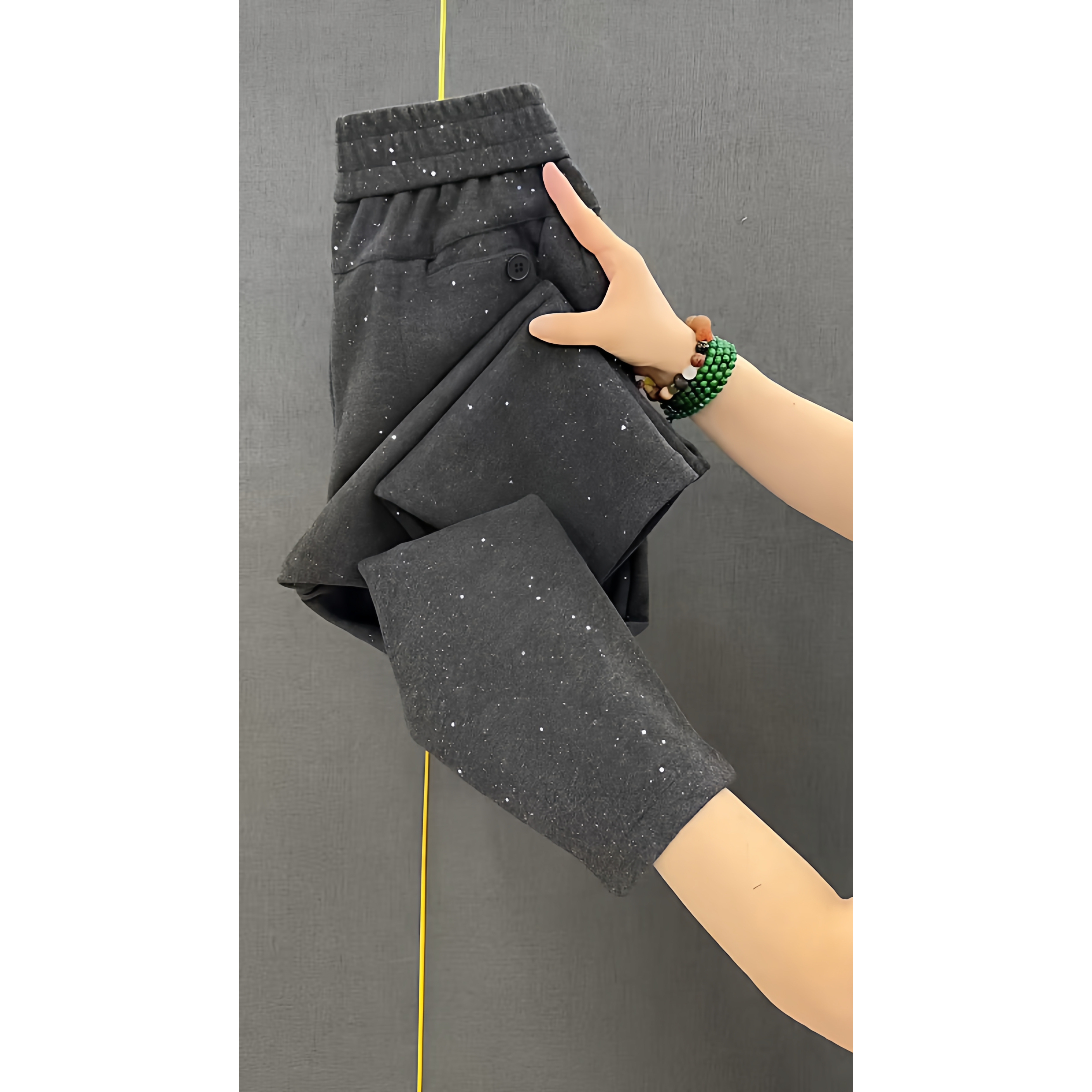 2026春季新款星空点子高腰休闲卫裤女宽松亮片显瘦洋气休闲九分裤