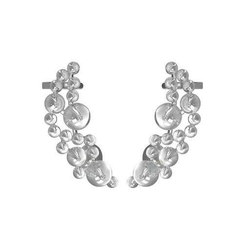 豆豆同款凝露系列透明琉璃耳钉女