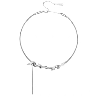 豆豆同款 小众设计高级轻奢气质百搭锁骨链 洲谷风禾项链女2026新款