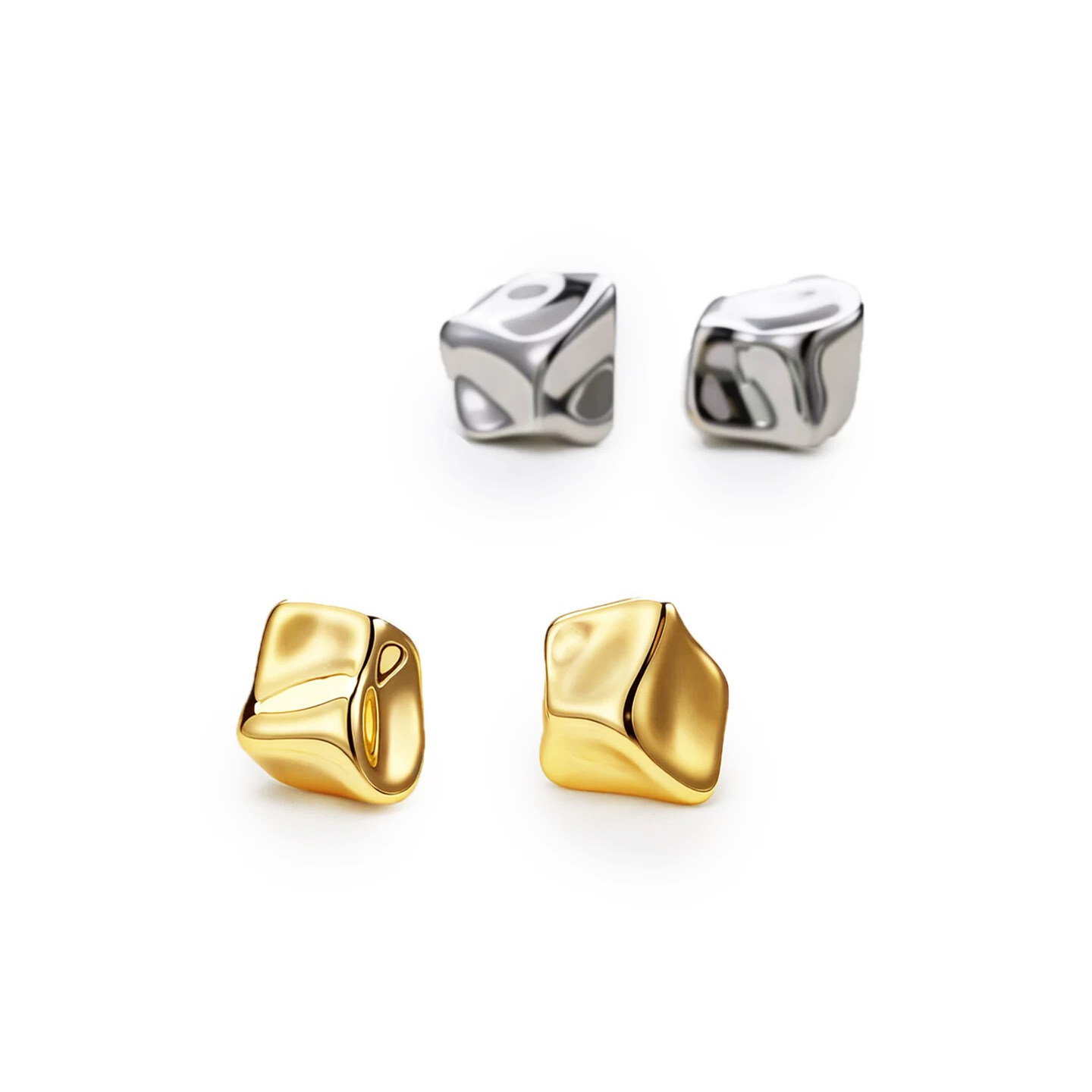 小陨石不规则肌理光泽耳钉女小众设计轻奢高级感百搭S925银针耳环,饰品/流行首饰/时尚饰品新,耳钉,淘宝优惠券,粉丝福利购,淘宝优惠卷