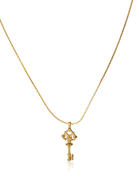 古典之匙黑桃钥匙吊坠项链女