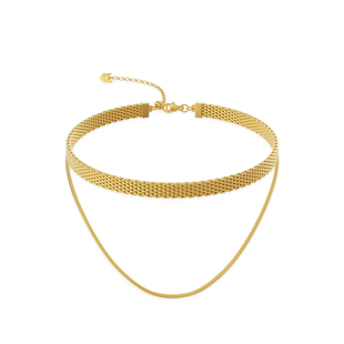 明星同款双层链条项链女小众设计高级感轻奢叠戴锁骨链choker颈链