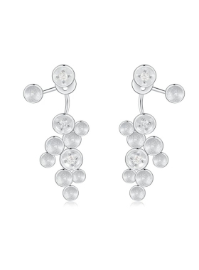 繁星系列星空锆石耳钉女小众设计高级感轻奢简约百搭优雅两戴耳环