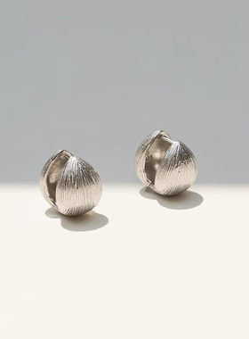 拉丝水滴耳扣女2026新款小众设计高级感简约百搭小巧S925银针耳钉