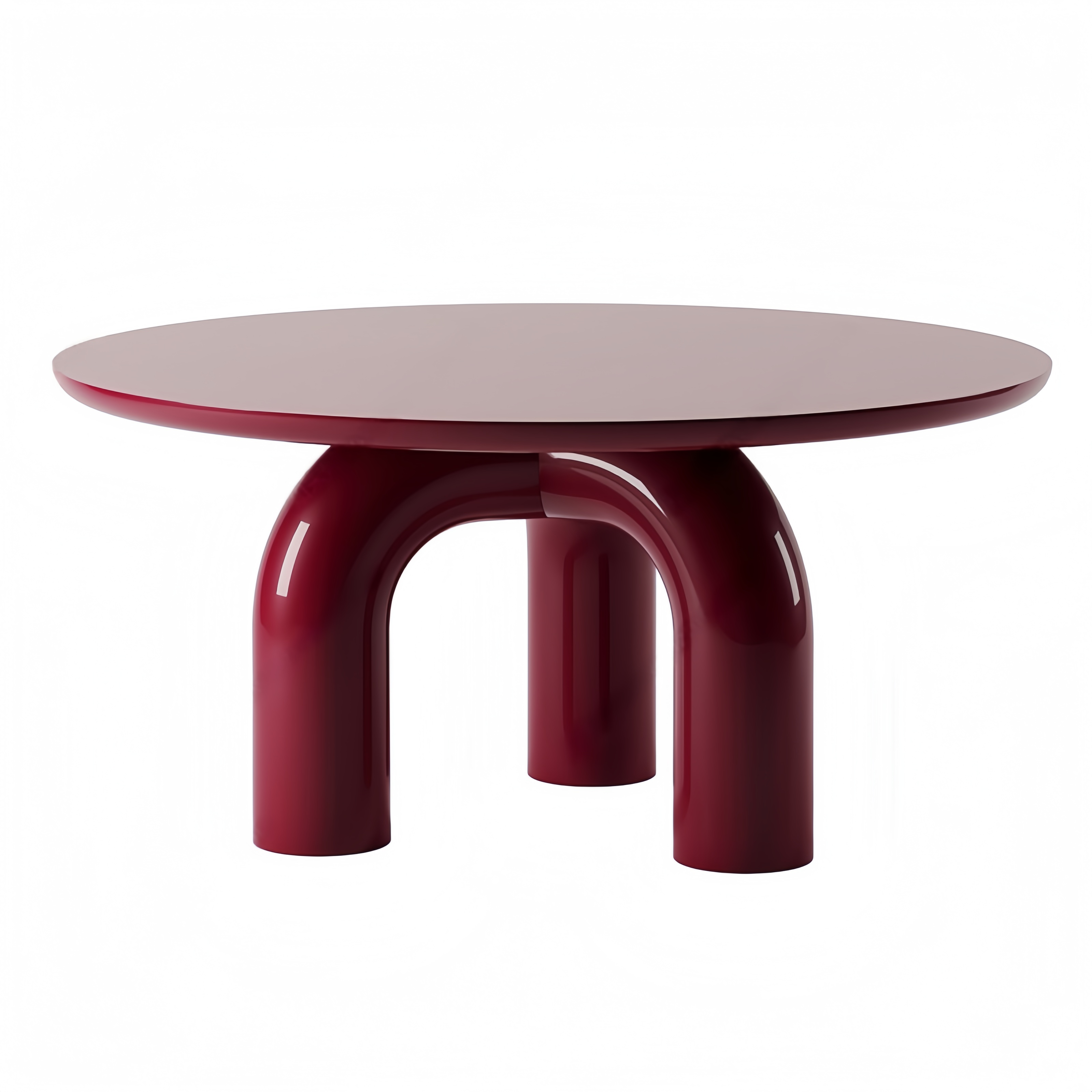 意式烤漆实木餐桌现代简约圆形餐桌设计师长方形餐桌家用吃饭桌子