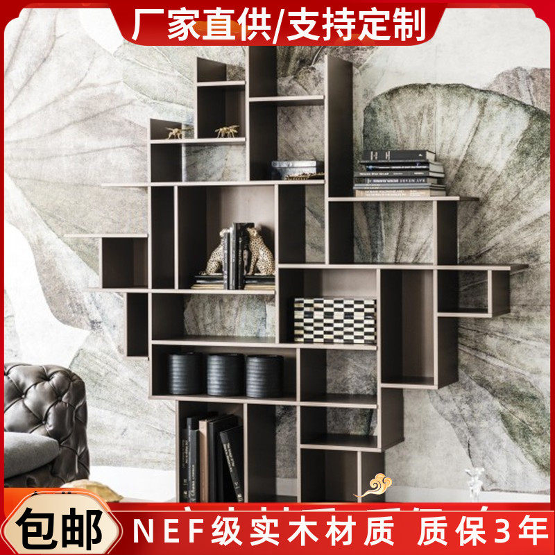 创意烤漆书架落地书柜简约异形置物架展示架陈列柜简易书橱定制
