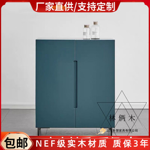 玄关鞋柜北欧钢琴烤漆对开门鞋柜创意个性玄关储物柜进门玄关定制