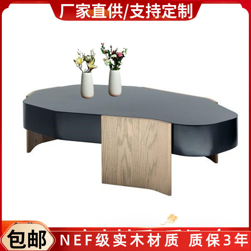 黑色创意钢琴烤漆茶几长方形客厅茶桌现代简约网红小户型茶几整装