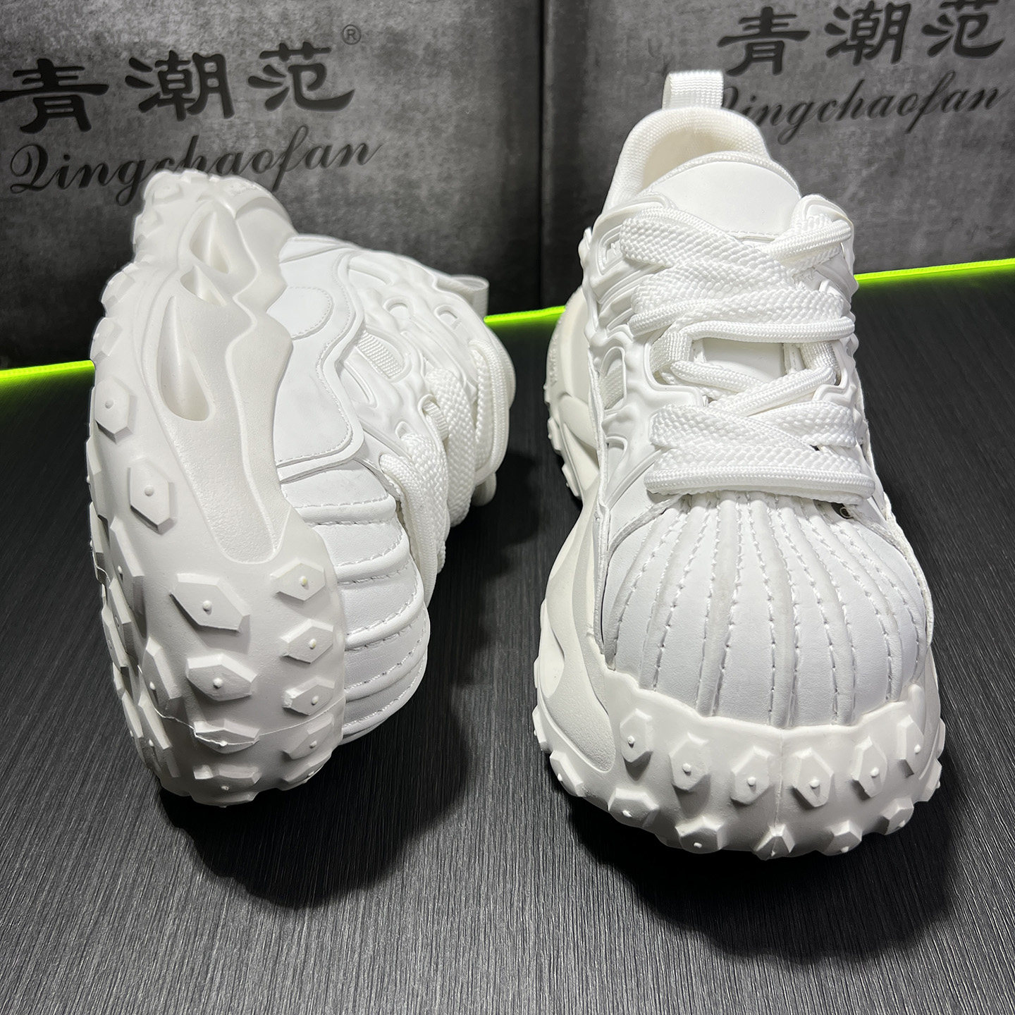 2026秋季贝壳头老爹鞋男厚底增高小白鞋潮流宽鞋带运动休闲男鞋潮