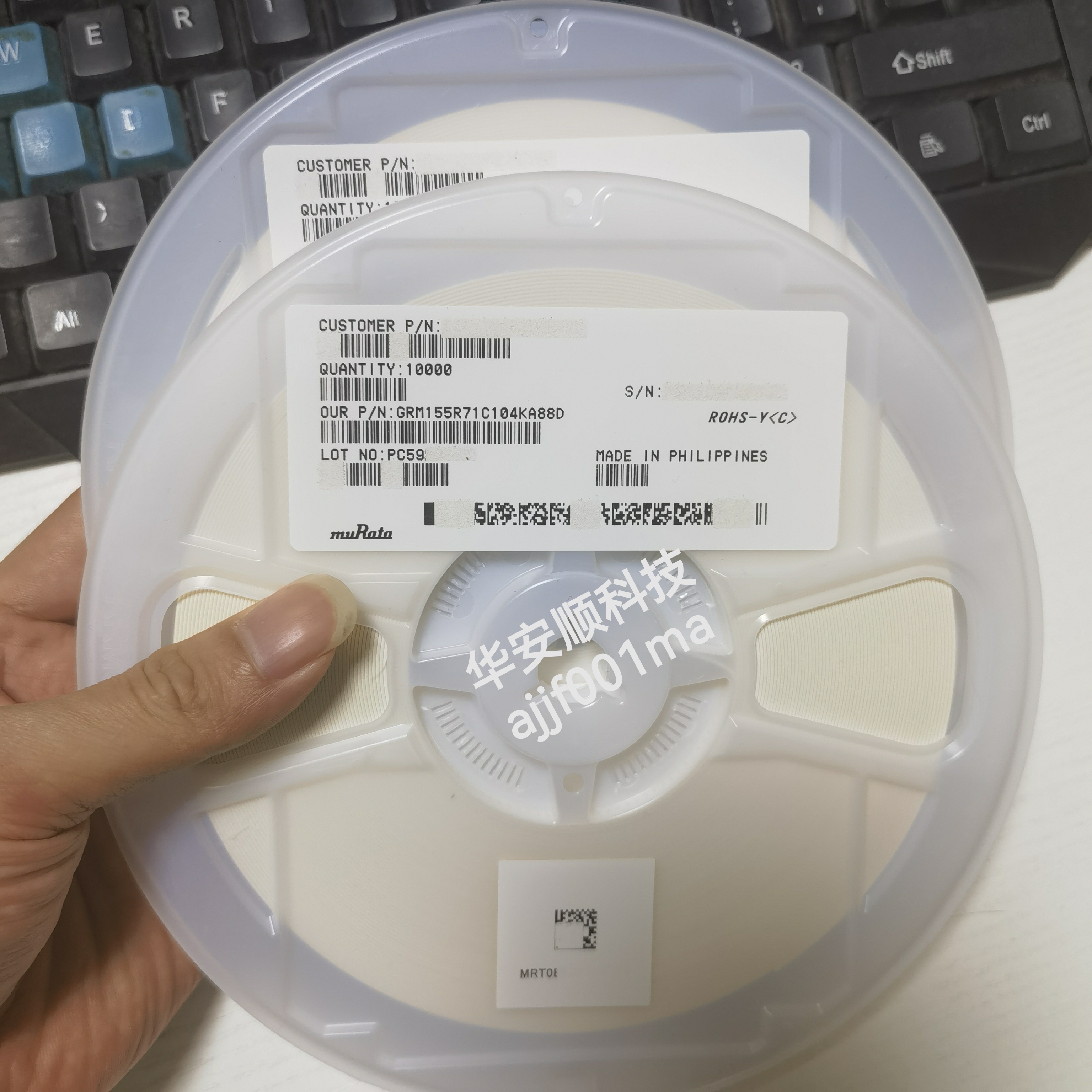 GRM155R71C104KA88D 0402 104K 100NF 16V X7R原装全新贴片电容