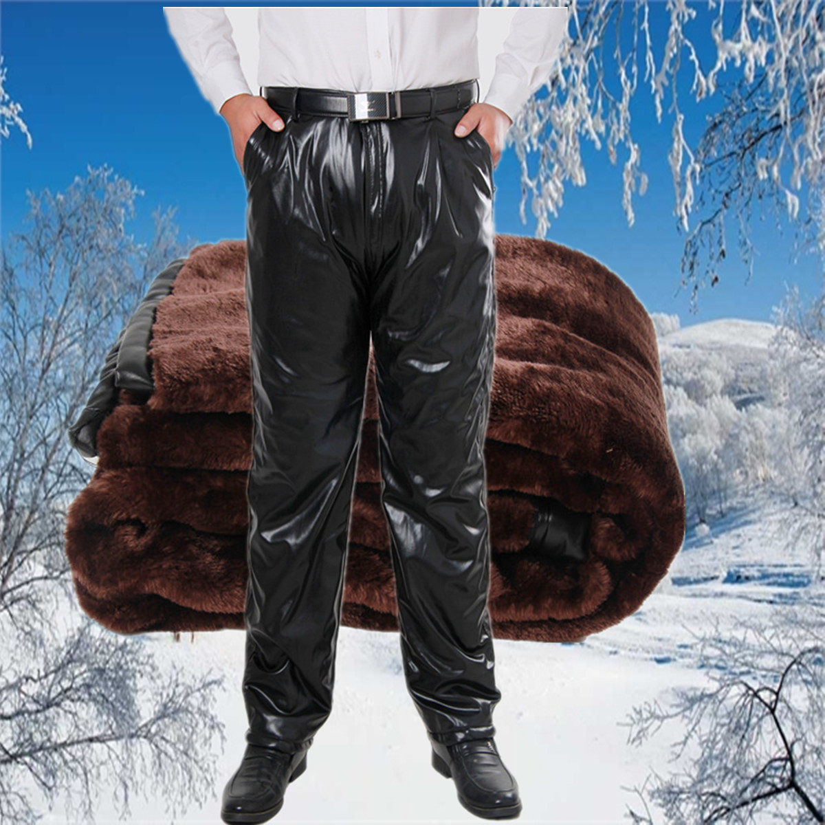 Pantalon cuir homme en vrac BTGD pour hiver - Ref 1484791 Image 1