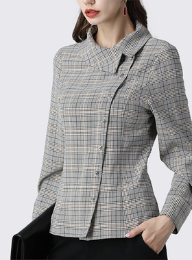 女装纸样A607春夏职业衬衫翻领长袖恤衫上衣服装裁衣图纸裁剪纸板