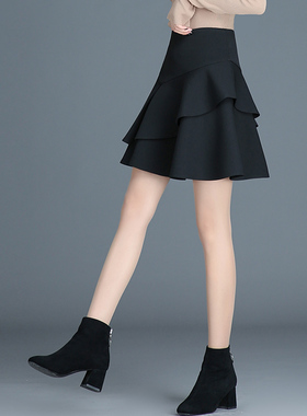 女装纸样D903春夏款高腰荷叶喇叭大摆半身裙服装裁衣图纸裁剪纸板