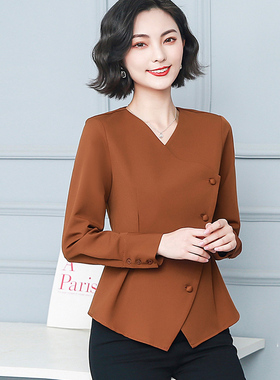 女装纸样D805春秋小个短款长袖V领恤衫上衣服装裁衣图纸裁剪纸板