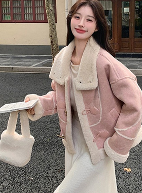 女装纸样F257秋冬款羊羔毛皮毛一体上衣外套服装裁剪图纸裁衣纸板