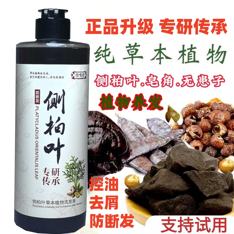 天然皂角中药洗发水植物无患子何首乌侧柏叶洗发液控油去屑防断发