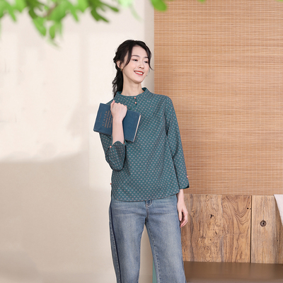 旗袍上衣改良盘扣布符原创