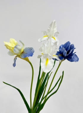 pu鸢尾花仿真花假花 简约家居装饰花插花商场样板间花艺拍摄道具